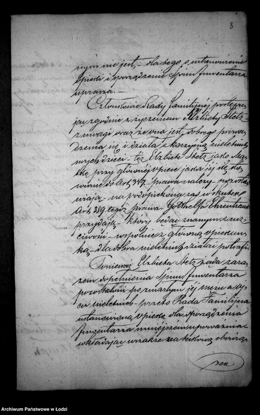 Obraz 13 z jednostki "Akta tyczące się spisu inwentarza pozostałości tudzież ustanowienia opieki nad nieletnimi po Karolu Augusie Stetz"