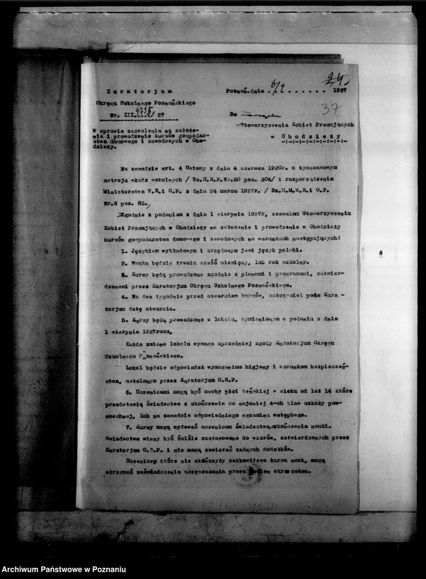 image.from.unit.number "Kursy gospodarstwa domowego Stowarzyszenia Kobiet pracujących - Chodzież"
