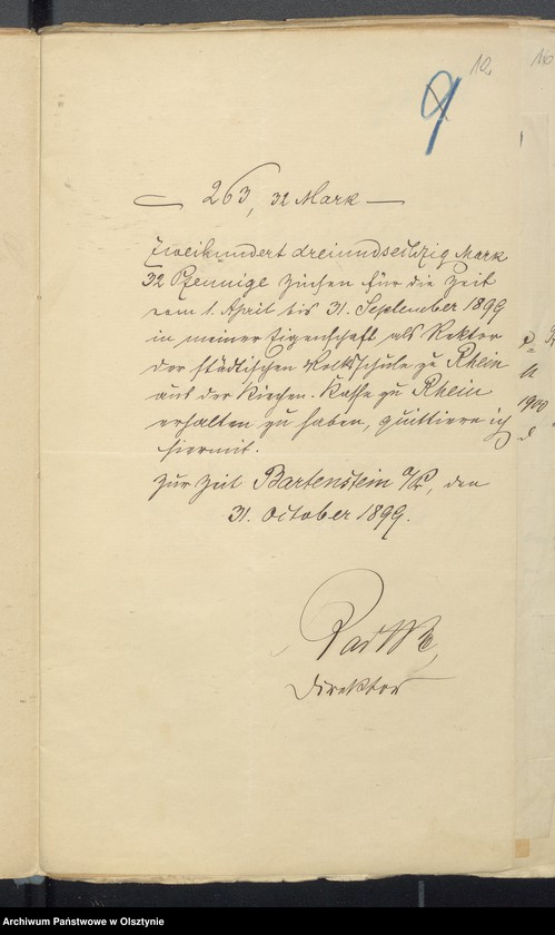 image.from.unit.number "Jahres Rechnung der Kirche zu Rhein"