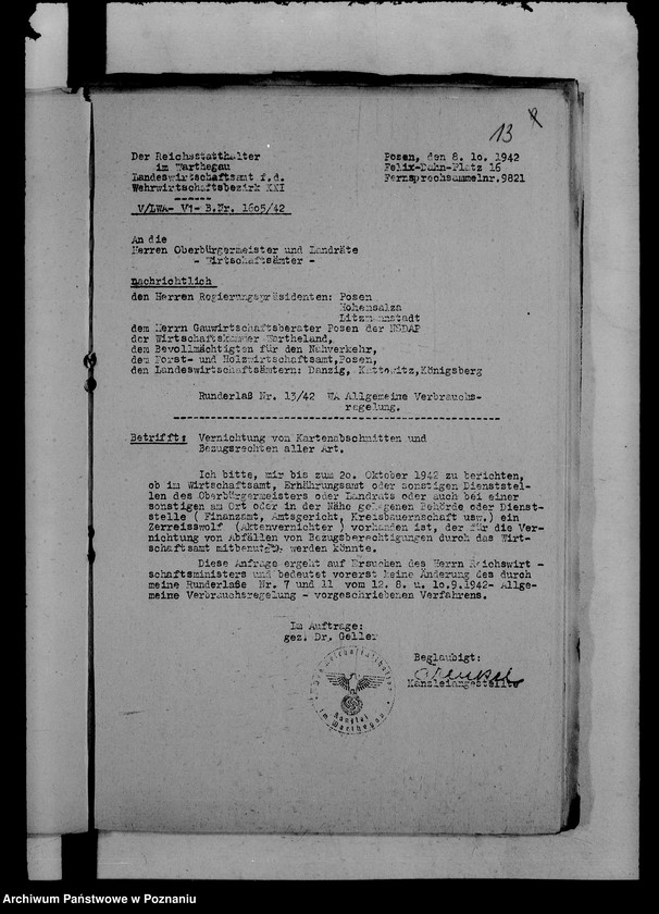 Obraz 17 z jednostki "Runderlasse betr. Wirtschaftsaufbau zwecks Festigung des Deutschtums"