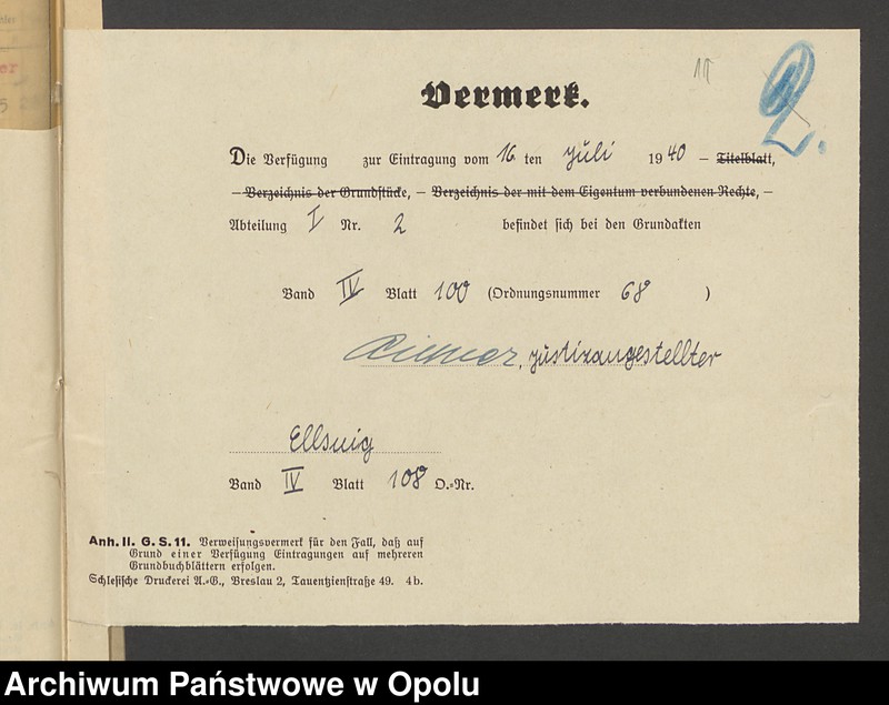 image.from.unit.number "Grundakten für Band IV Blatt 108 des Grundbuchs von Ellsnig Luise Reimann"