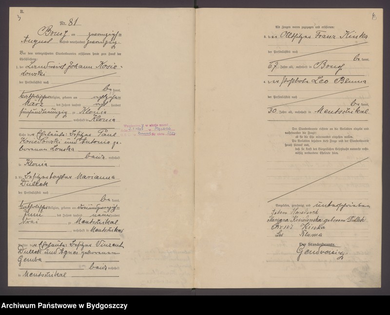 image.from.unit.number "Akta małżeństw - pierwopis 1920 nr 81-110, 1921 nr 1-30 (niepełny)"