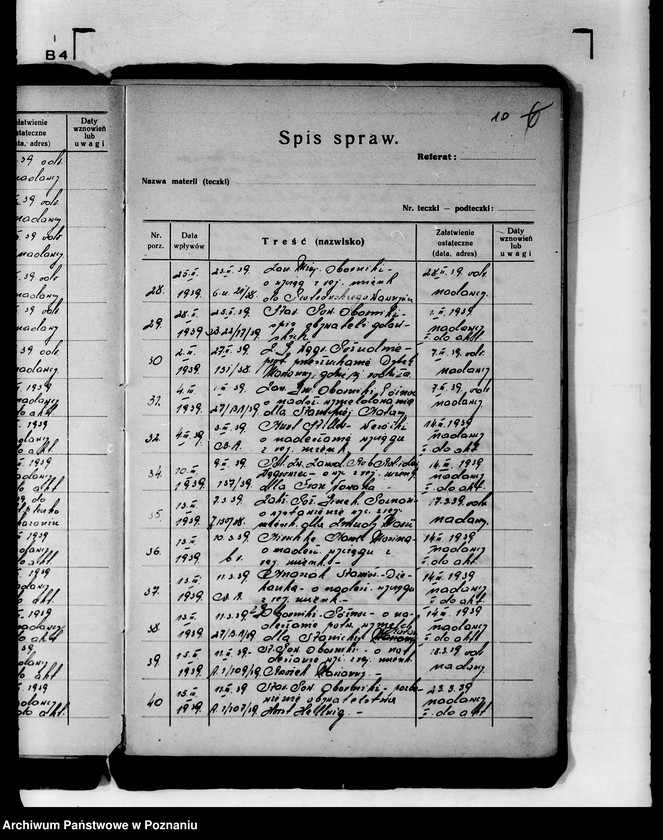 Obraz 14 z jednostki "Spisy spraw /Referat IV/ Wydział Pracy i Opieki Społecznej"