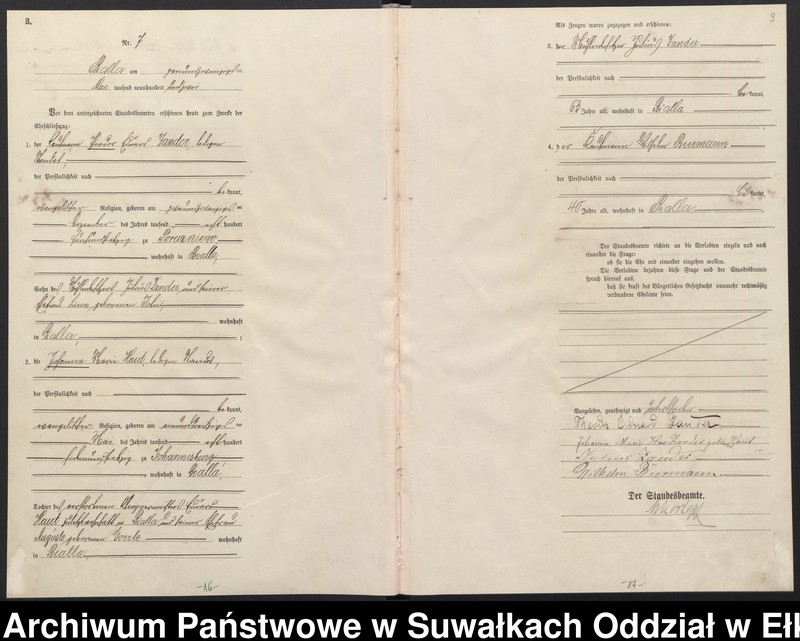 image.from.unit.number "Heiraths-Haupt-Register des Königlichen Preussischen Standes-Amtes Bialla Kreis Johannisburg"