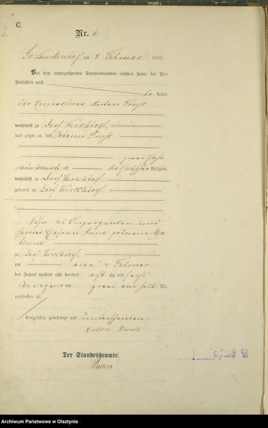 Obraz z jednostki "Sterbe-Haupt-Register Nr 5 - 10 /fragment księgi/"