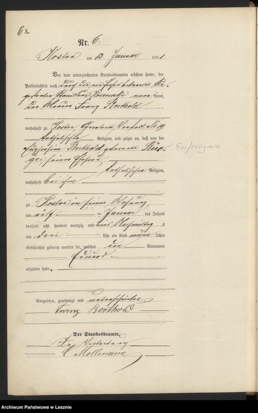 Obraz 9 z jednostki "[Księga urodzeń - miasto]"