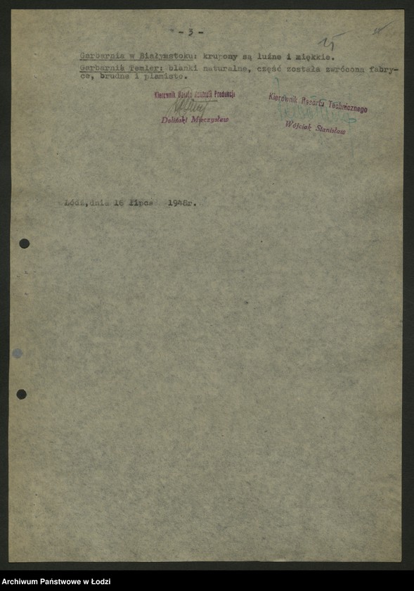 Obraz 16 z jednostki "Centrala Zbytu Przemysłu Skórzanego; protokół [narady], [sprawozdania z produkcji]"