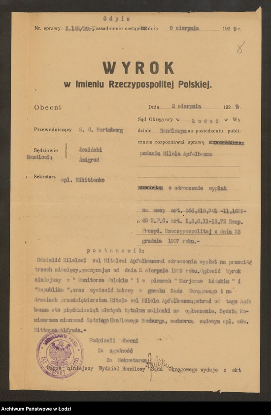 Obraz 10 z jednostki "Hitel Apfelbaum – sklep galanteryjny"