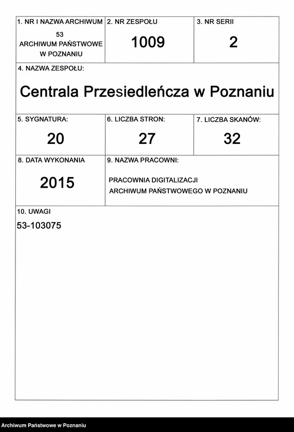 Obraz 1 z jednostki "[Wysiedlanie Polaków w poszczególnych powiatach "Kraju Warty"]"