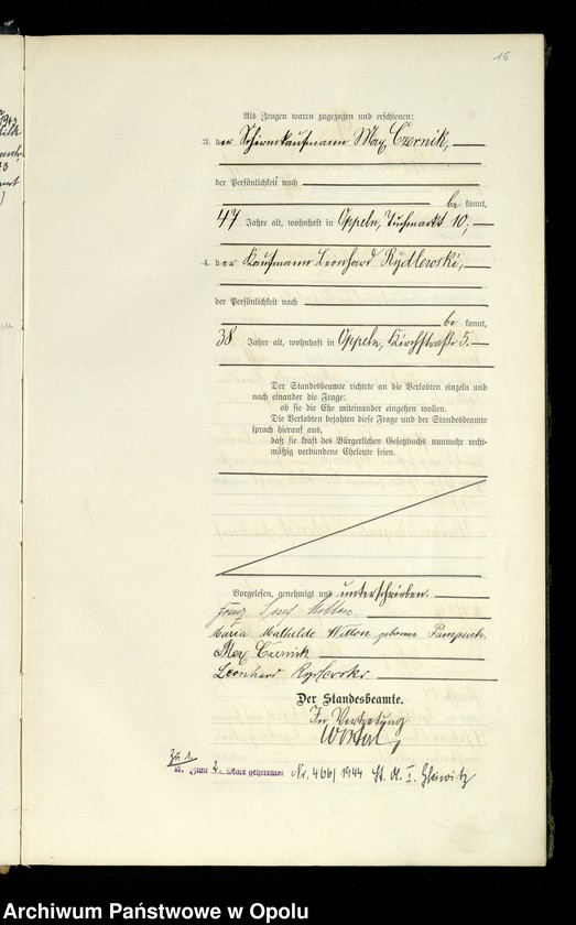 Obraz 19 z jednostki "Rejestr Małżeństw pierwopis 1911 1-190"