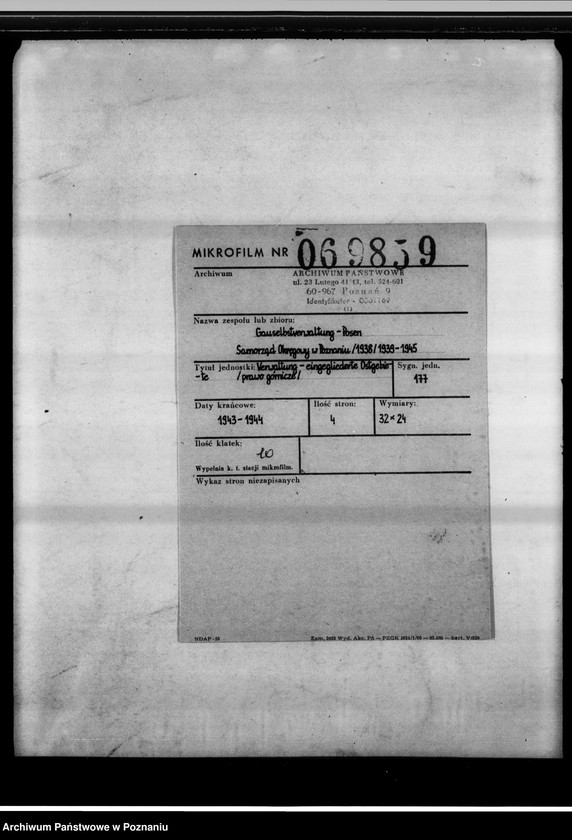 Obraz 2 z jednostki "Verwaltung - eingegliederte Ostgebiete [prawo górnicze]."