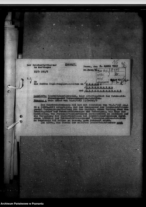 Obraz 20 z jednostki "Dienstbesprechung der Landräte und Oberbürgermeister am 22.4.1943 in Hohensalza - Inowrocław"