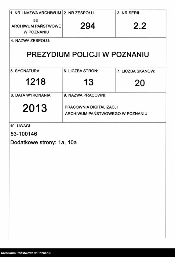 Obraz 1 z jednostki "A. betr. den polnischen Emigranten Erasmus Zmichowski"