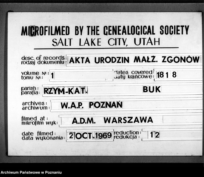 Obraz 1 z jednostki "Duplikat urodzonych, zaślubionych i zmarłych"