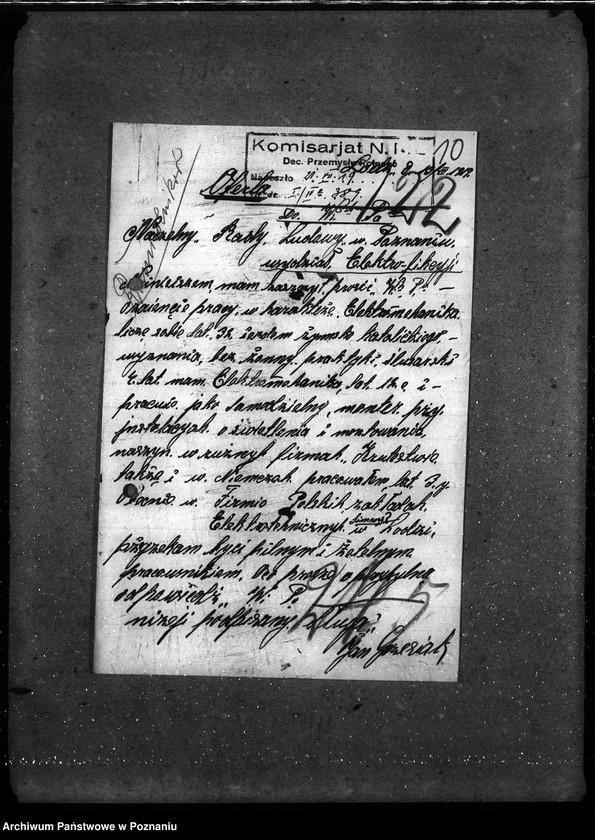 Obraz 14 z jednostki "Naczelna Rada Ludowa w Poznaniu wnioski rzemieślników"