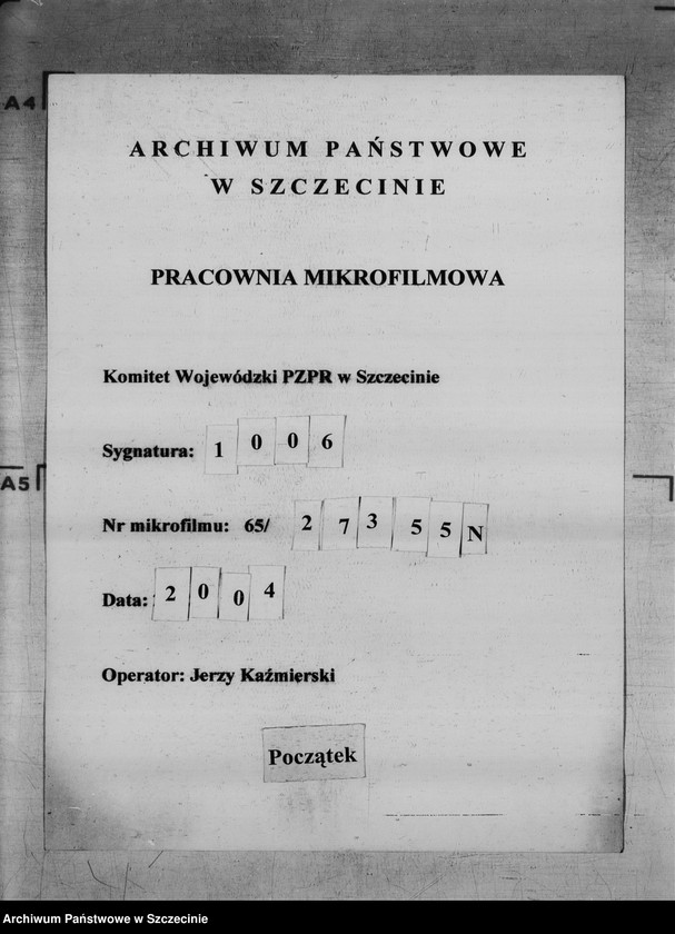 image.from.unit.number "Korespondencja przychodząca i wychodząca do Komitetu Centralnego Polskiej Zjednoczonej Partii Robotniczej"