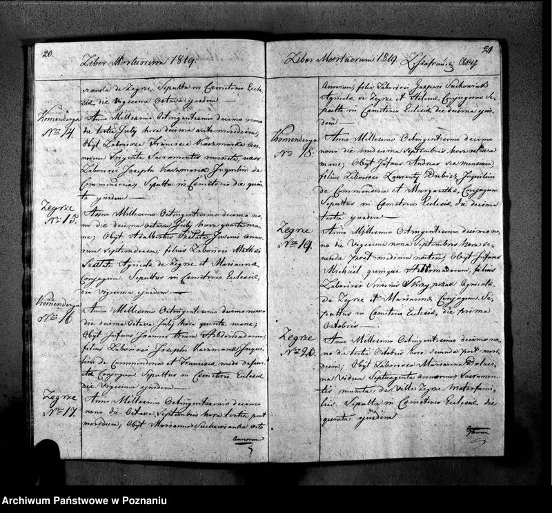 Obraz 14 z jednostki "Duplikat libri baptisatorum, copulatorum, mortuorum"