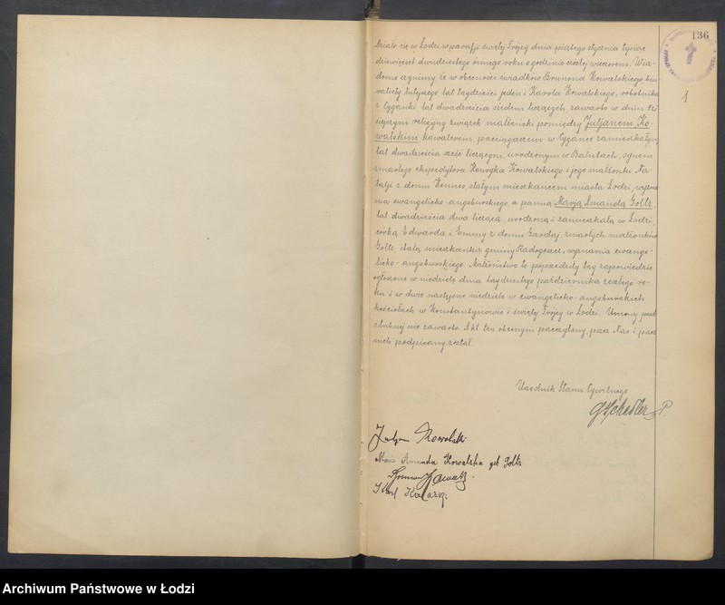 Obraz 3 z jednostki "Akta małżeństw"