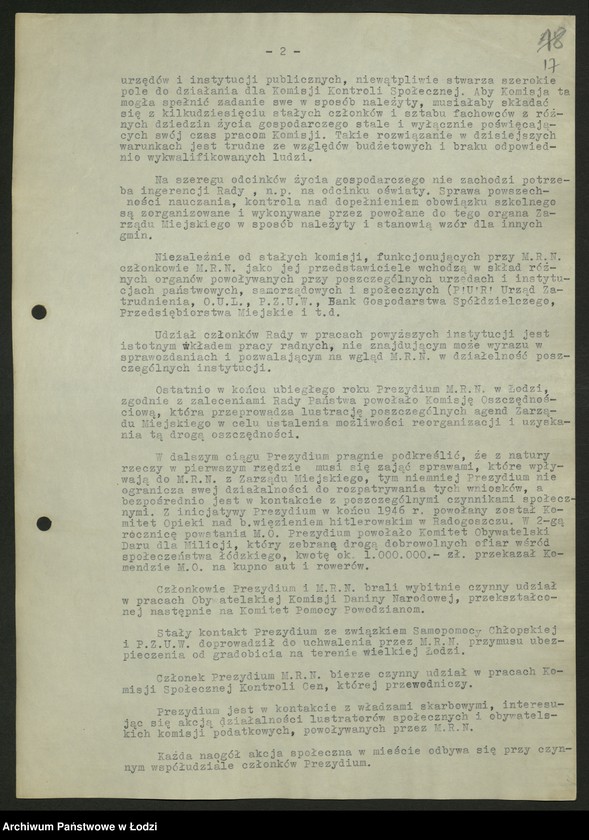 Obraz 18 z jednostki "Korespondencja [z Zarządem Miejskim; budżety, teksty przemówień]"