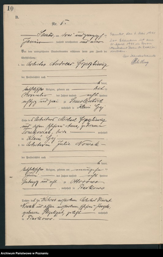 Obraz 12 z jednostki "Heiraths-Haupt-Register"