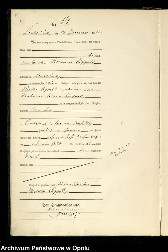 image.from.unit.number "Geburts-Register (Haupt-Register) 1886 (Głubczyce)"