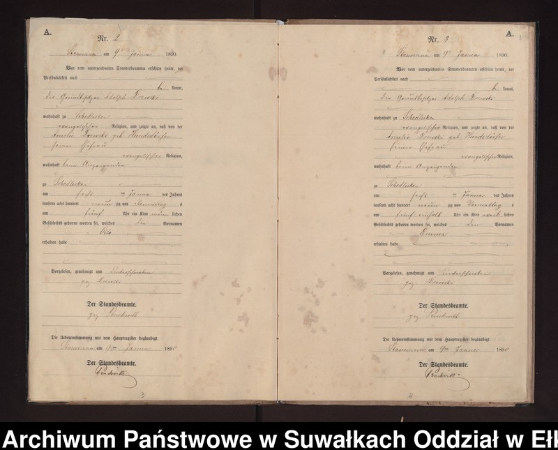image.from.unit.number "Geburts-Neben-Register des Preussischen Standes-Amtes Stasswinnen Kreis Loetzen"