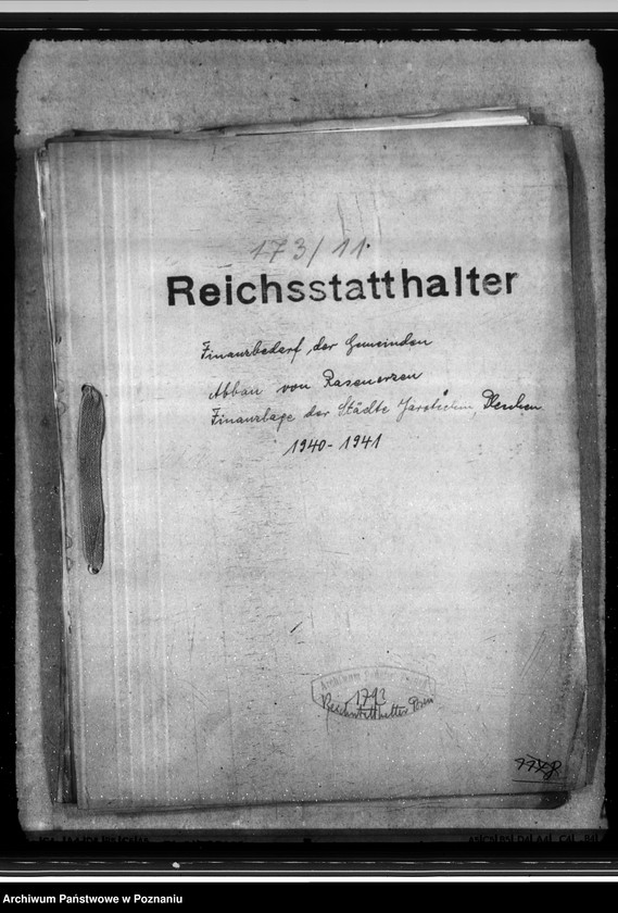 Obraz 4 z jednostki "Finanzbedarf der Gemeinden. Abbau von Rasenerzen. Finanzlage der Städte Jarotschin, Pleschen"