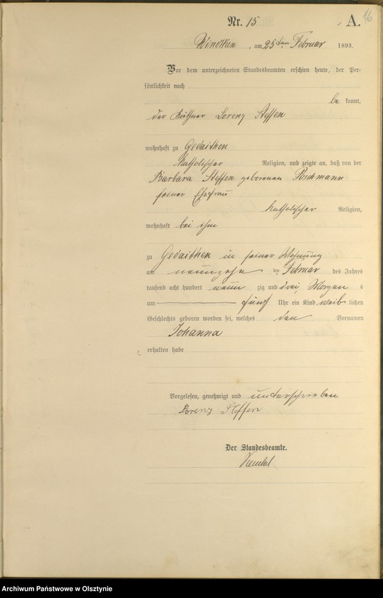 image.from.unit.number "Geburts-Haupt-Register Nr 1 - 99"