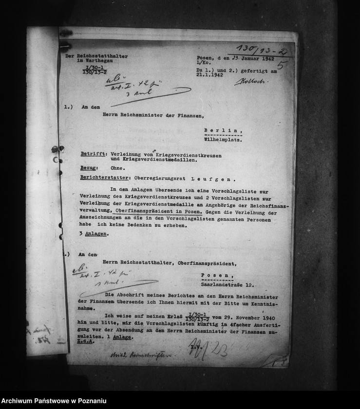 Obraz 9 z jednostki "Kriegsverdienstkreuze- Finanzverwaltung"