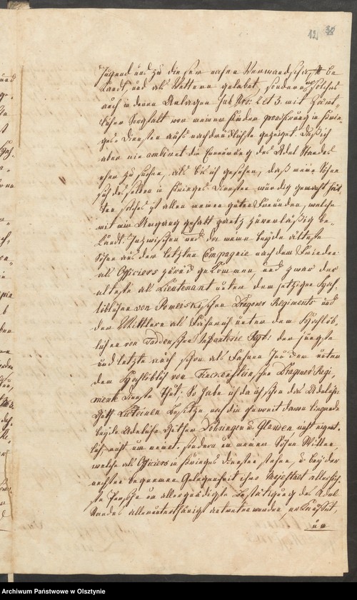 image.from.unit.number "In S. [Sachen] des Cammerers Elias Ernst Grafen von Finkenstein auf Hasenberg. Den Verkauff seiner Adelichen Gütter Alt=Doehringen [Durąg] und Glanden [Glądy]"