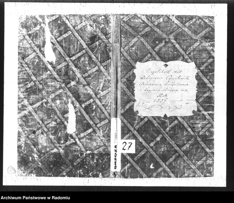 image.from.unit.number "Duplikat akt religijno-cywilnych urodzonych, zaślubionych i zeyścia służący na rok 1837 parafii Brzóza"