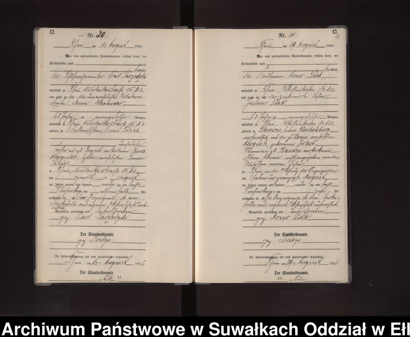 image.from.unit.number "Sterbe-Neben-Register des Preussischen Standes-Amtes Rhein Kreis Loetzen"