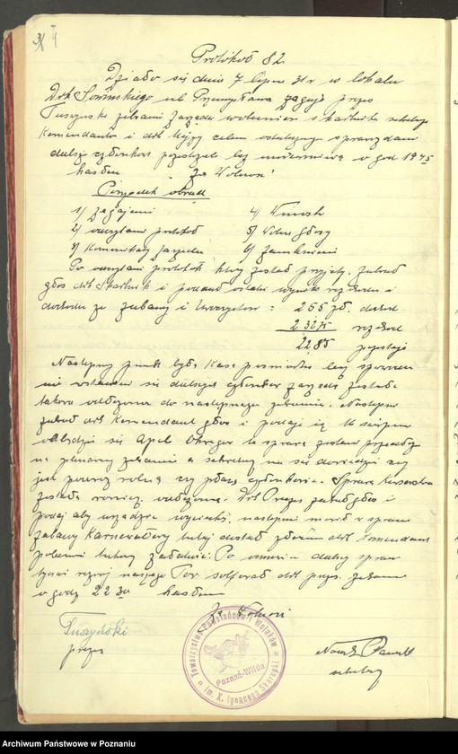 Obraz 7 z jednostki "Poznań - Wilda. Protokolarz zebrań zarządu."