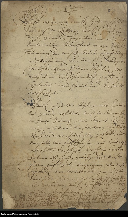 image.from.unit.number "Domkapitel contra Hofrat Felix v[on] Podevils und den Kriegskommissarius Paul Grantz in po debiti."