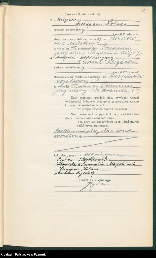 Obraz 13 z jednostki "Księga miejscowa małżeństw tom II [Rejestr główny małżeństw]"