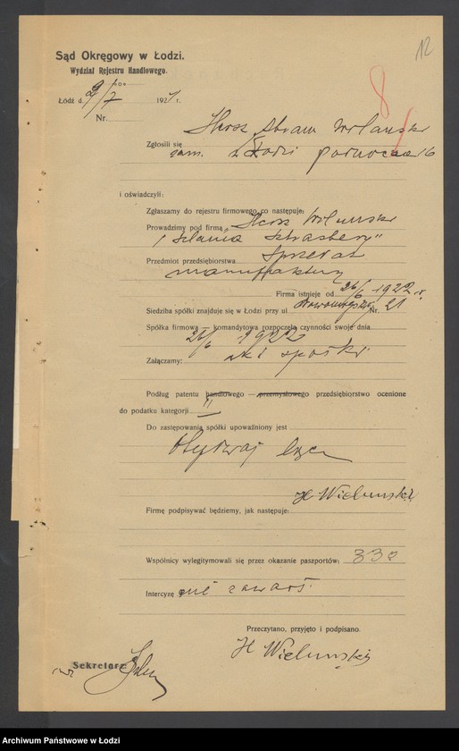 Obraz 14 z jednostki "Hern Wieluński i Szlama Sztrasburg- sprzedaż garderoby"