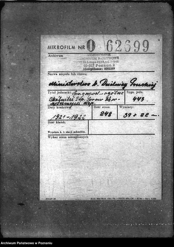 Obraz 2 z jednostki "Sprawy gospodarcze-ogólne Okólniki Dep. Spraw Wewnętrznych"