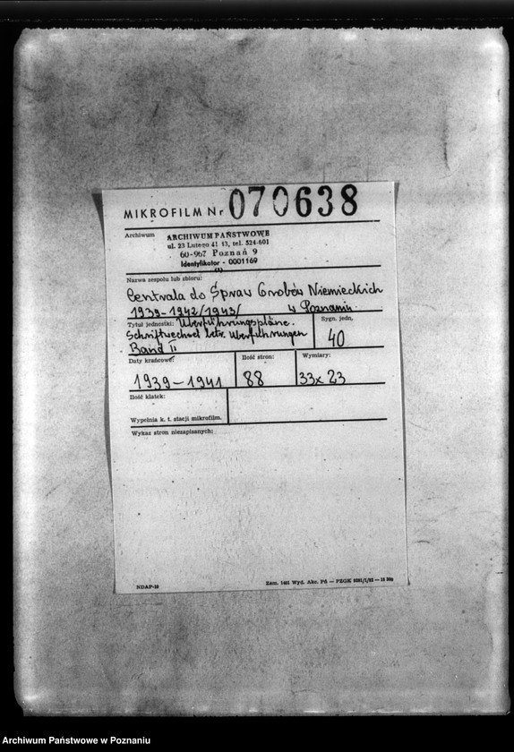 Obraz 2 z jednostki "Überführungspläne. Schriftwechsel betr. Überführungen. Band II"