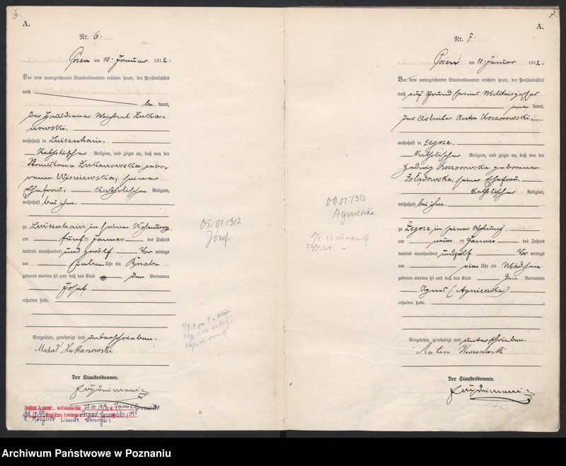 Obraz 6 z jednostki "Księga miejscowa urodzeń [Rejestr główny urodzeń]"