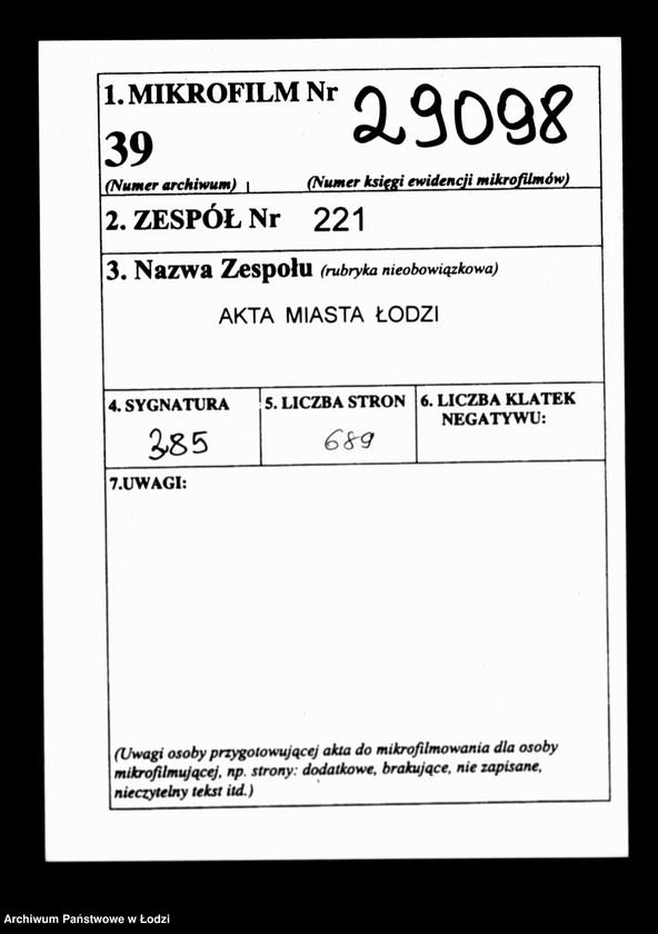 Obraz 2 z jednostki "[Ubezpieczenia - szacunki szczegółowe zabudowań na obszarze Łodzi]"