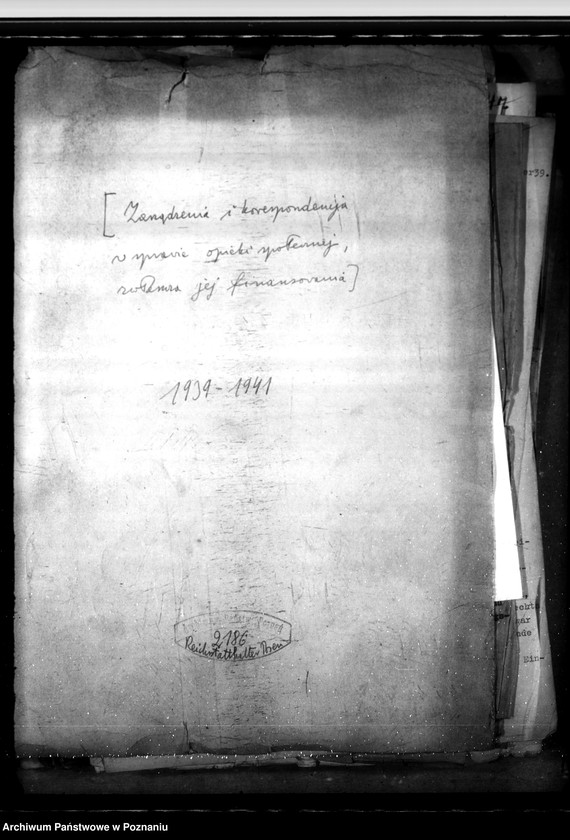 Obraz 4 z jednostki "Zarządzenia i korespondencja w sprawie opieki społecznej, zwłaszcza jej finansowania"