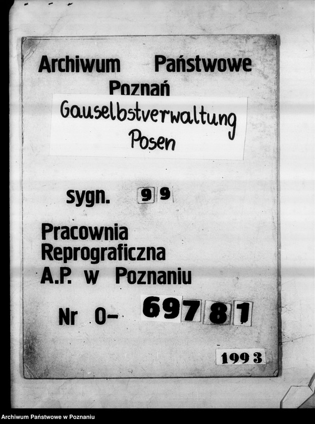 Obraz 1 z jednostki "Verhandlungen und Vertrag über die Vermietung an die Vermacht - Gauheilanstalt Kosten."