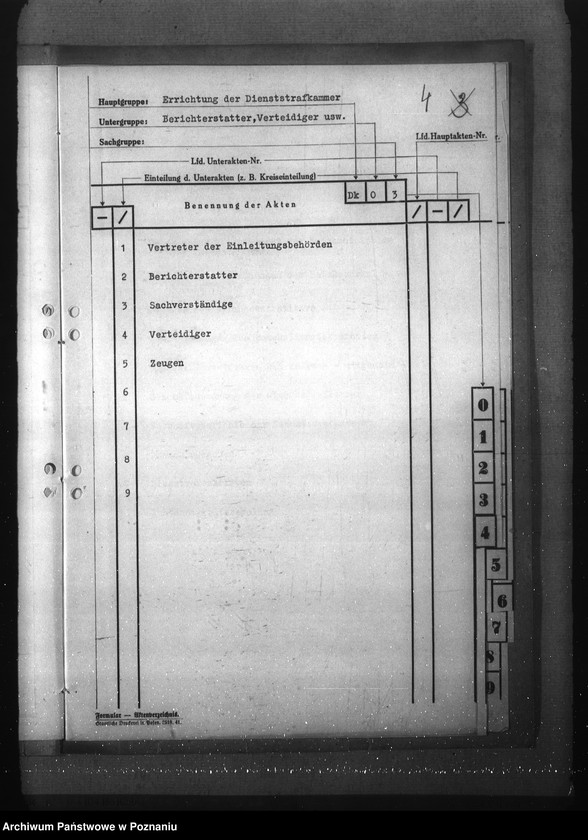 Obraz 8 z jednostki "Aktenplan der Dienststrafkammer"