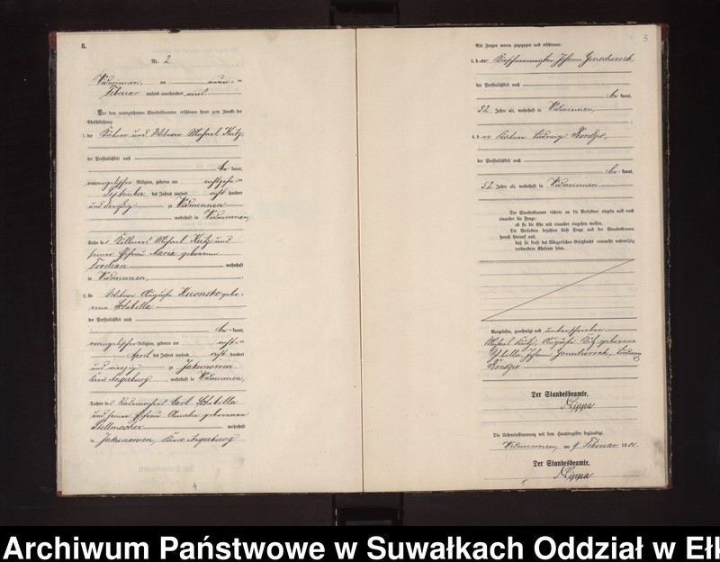 image.from.unit.number "Heiraths-Neben-Register des Preussischen Standes-Amtes Widminnen Kreis Loetzen"