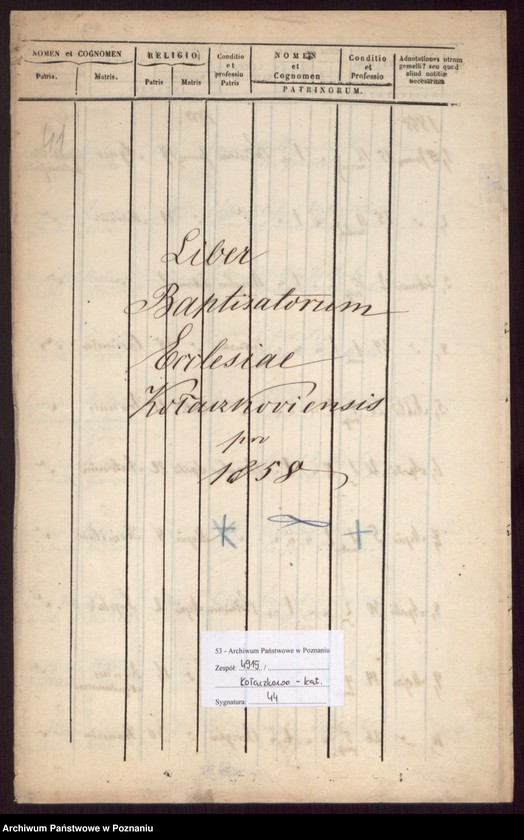 Obraz 2 z jednostki "Liber Baptisatorum."