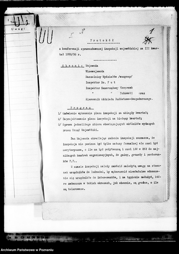 Obraz 5 z jednostki "Konferencje naczelników wydziałów /protokoły z konferencji sprawozdawczych"