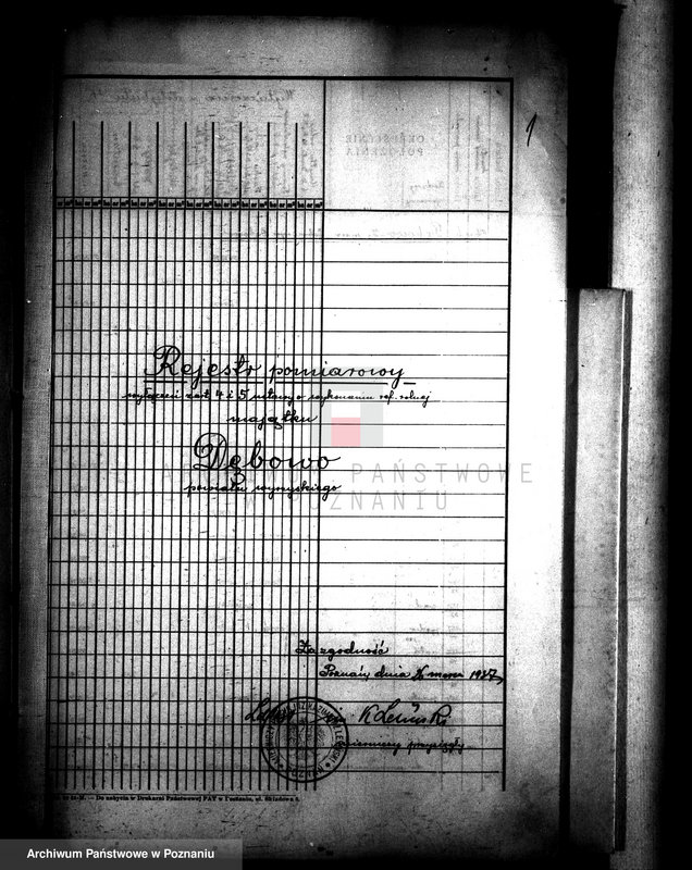 Obraz 5 z jednostki "Rejestr pomiarowy wyłączeń z art. 4 i 5 ustawy o reformie rolnej majątku Dębowo powiatu wyrzyskiego"