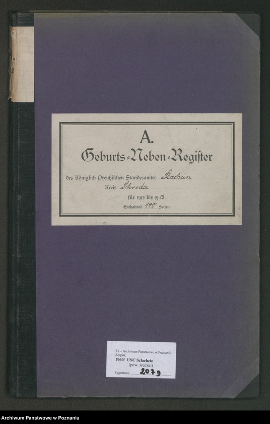 Obraz 1 z jednostki "Geburts-Neben-Register"
