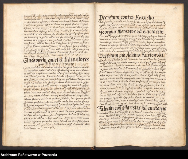 Obraz 14 z jednostki "Acta coram spectabilis consulatu Posnaniensi."