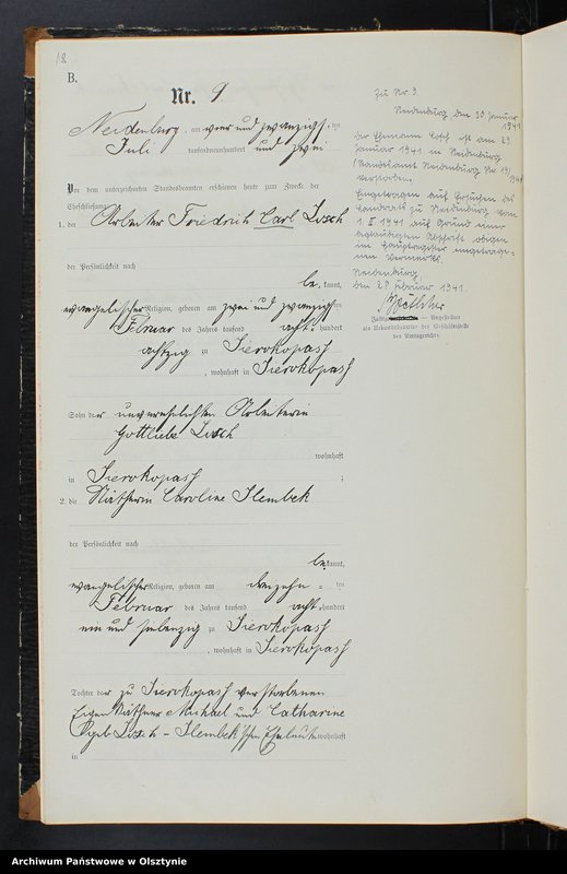 image.from.unit.number "Heiraths-Neben-Register Nr 1 - 33"
